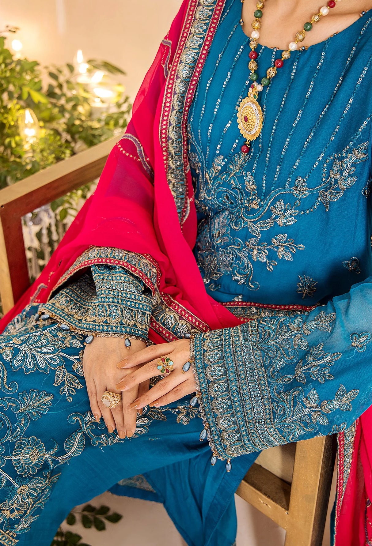Lueur By Adans Libas Luxury Chiffon Embroidered Collection