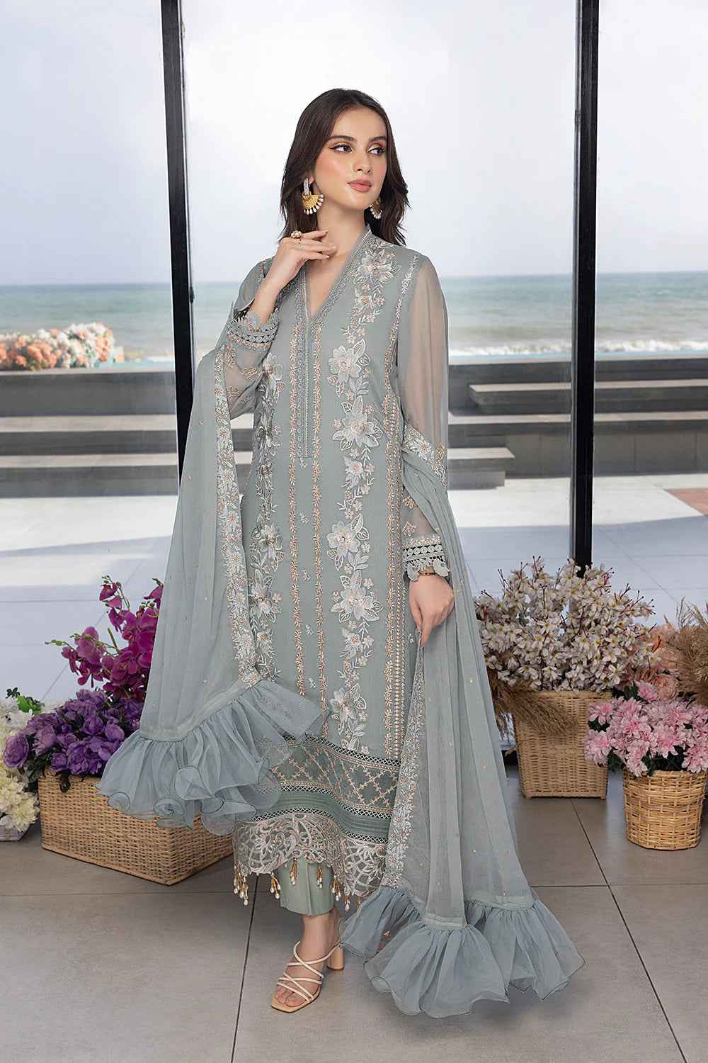 Azure Luxury Embroidered Collection