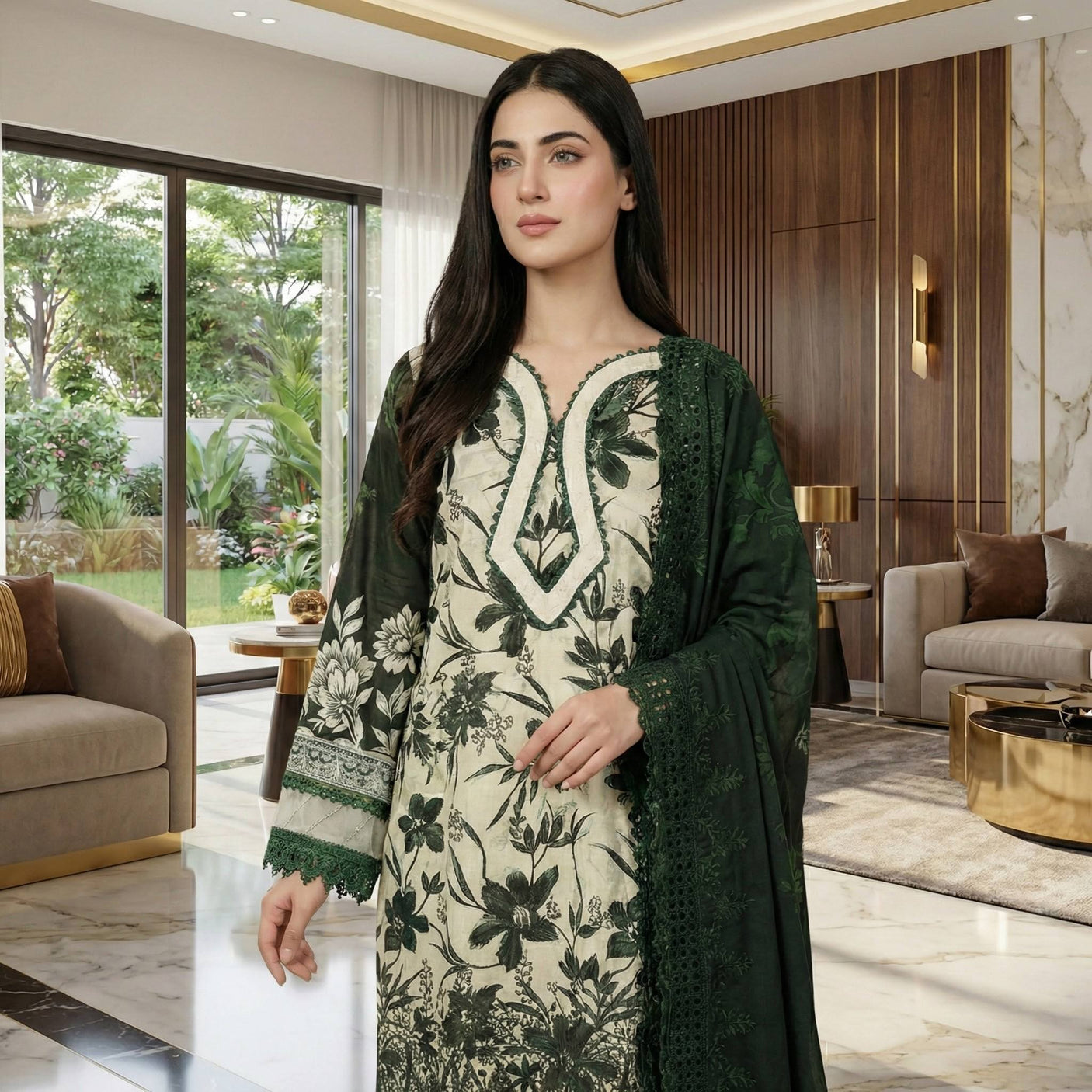 Firdous Premium Embroidered Lawn