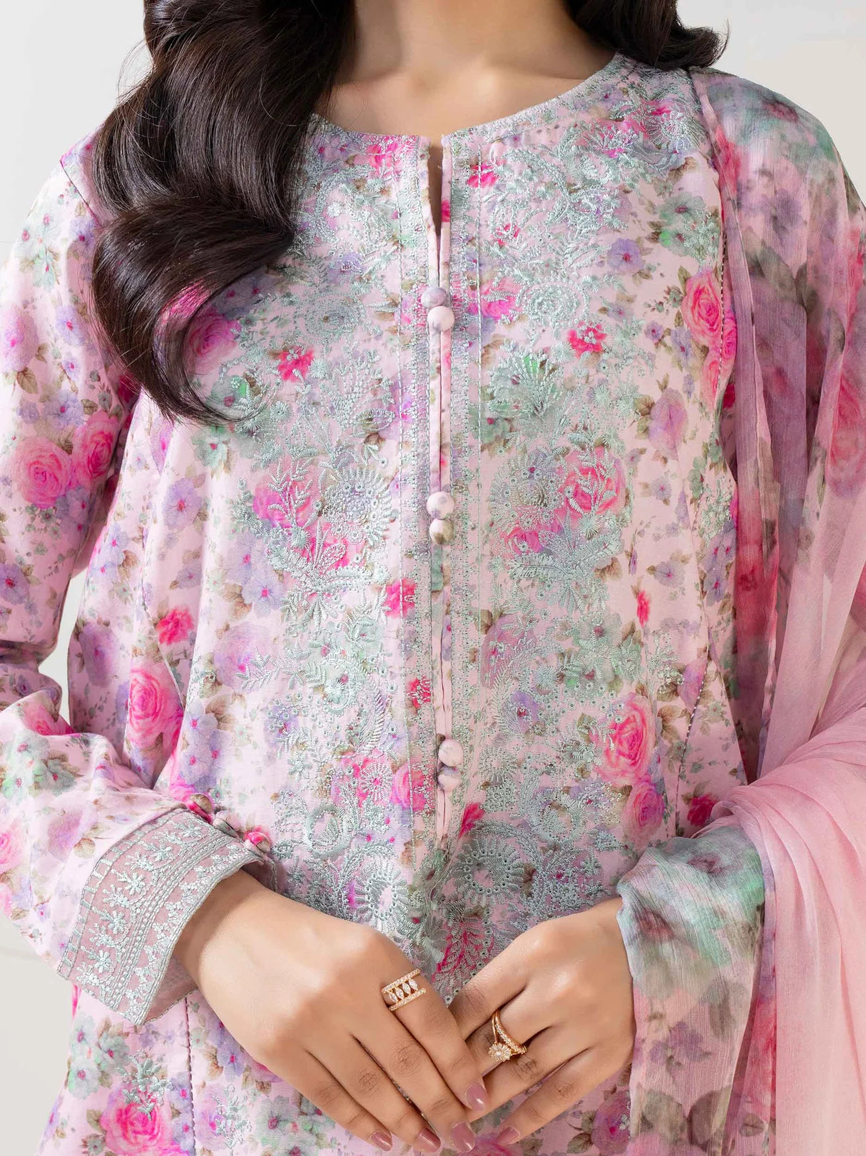 LimeLight 3 Piece Lawn Suit-Embroidered