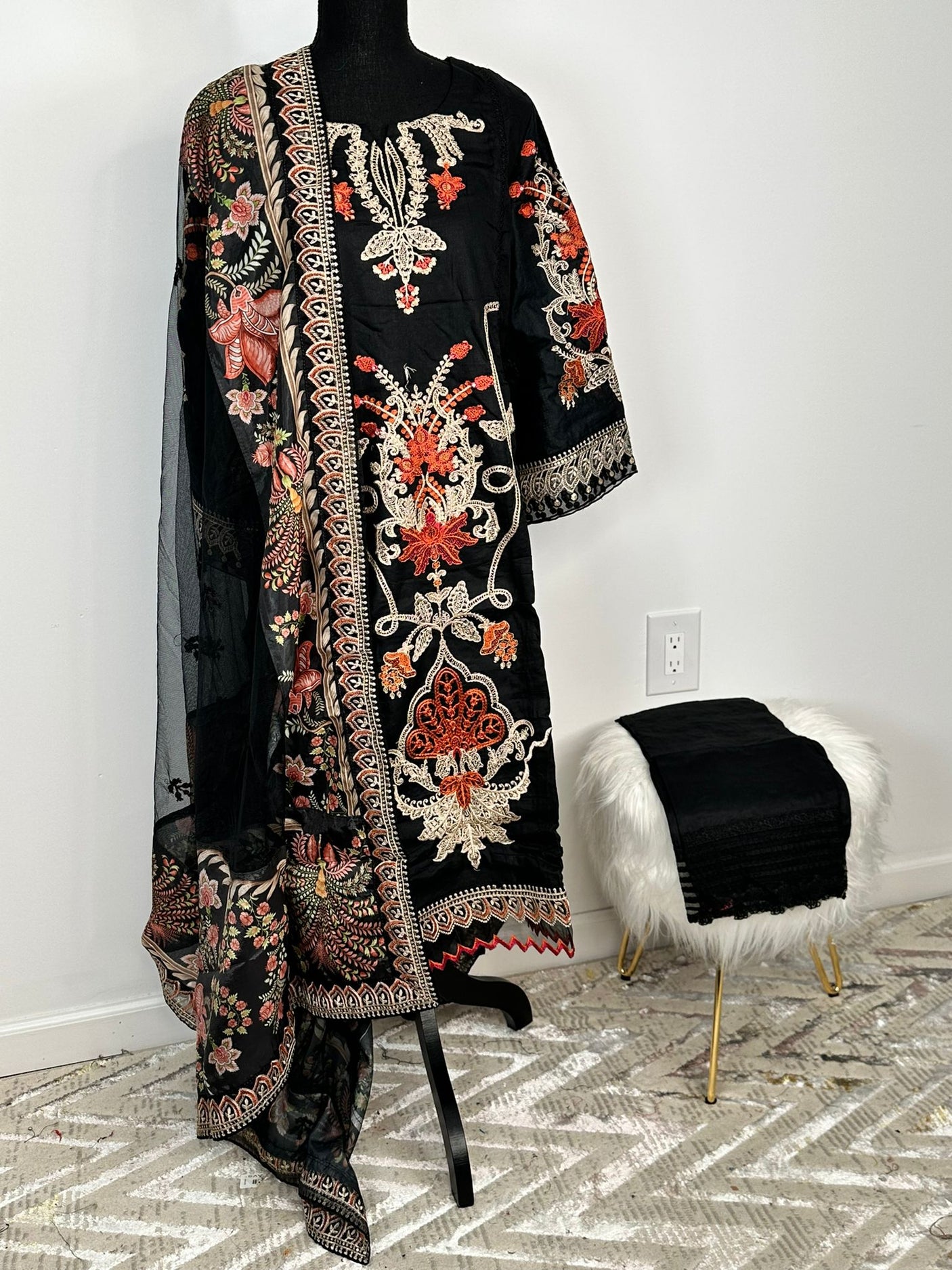 Pakistani Embroidered Luxury  Lawn ready to ship