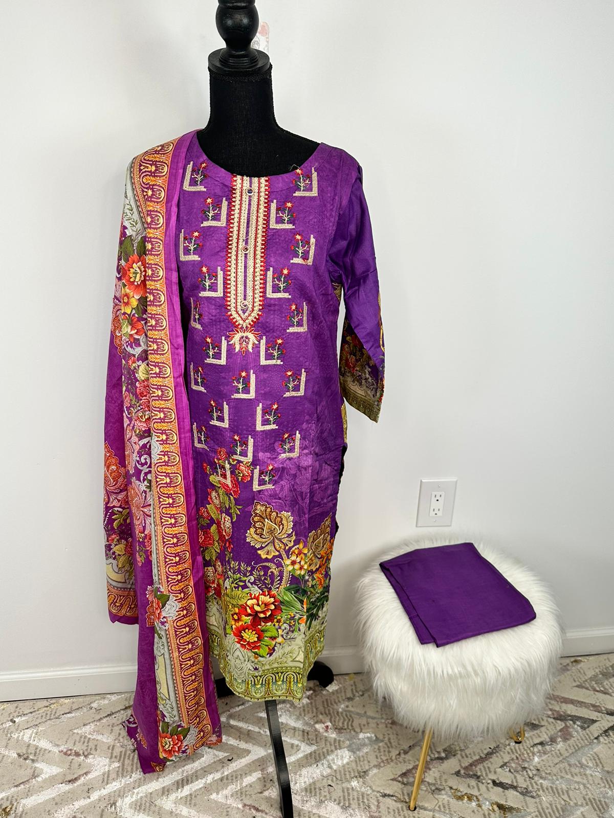 Pakistani Embroidered Lawn ready to ship