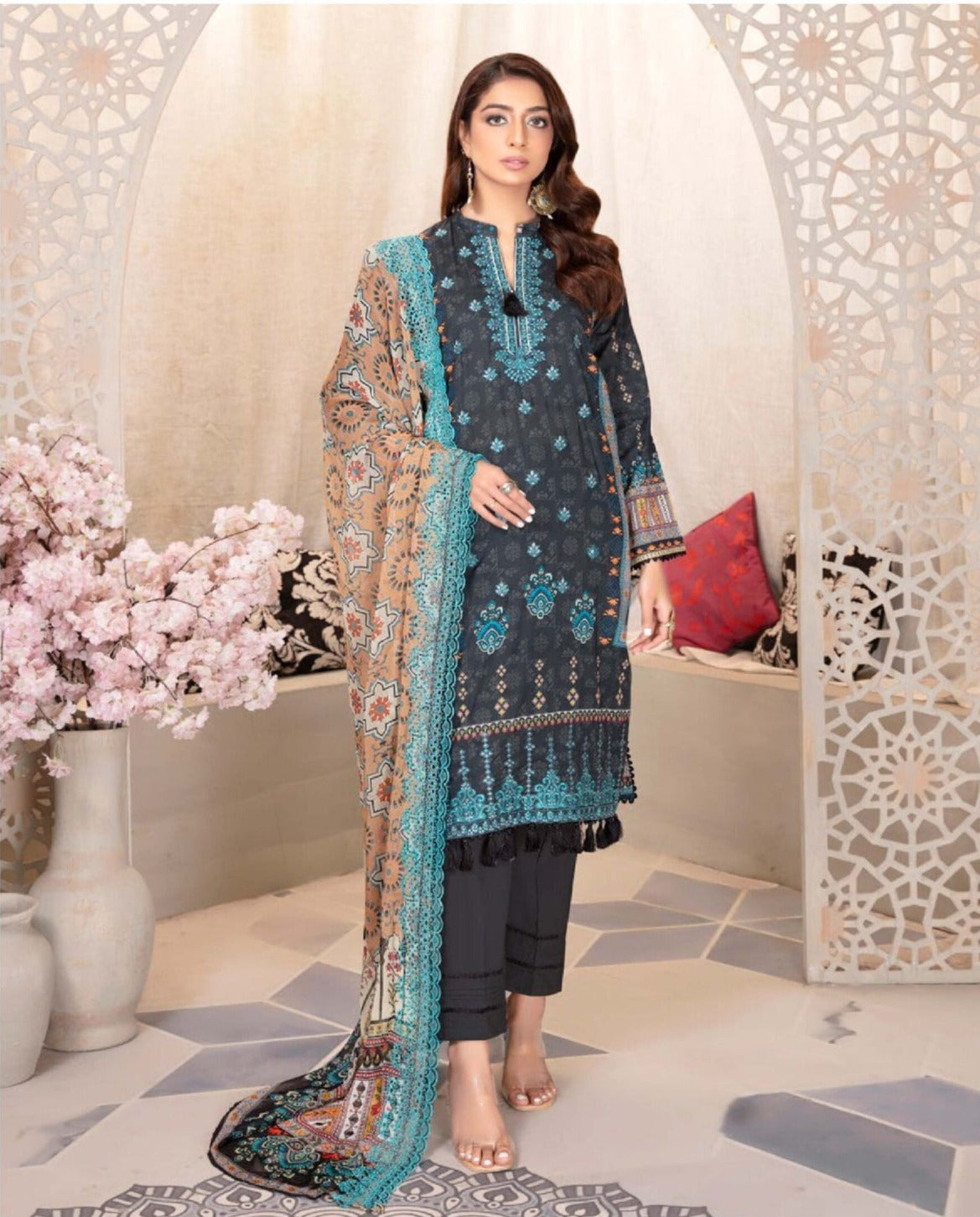 Saffron By Adans Libas Embroidered Luxury Lawn Collection