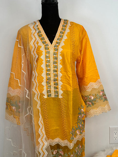 Pakistani Embroidered Luxury  Lawn ready to ship