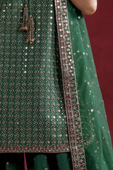 3-PC Embroidered Raw-Silk Suit by Charizma