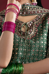 3-PC Embroidered Raw-Silk Suit by Charizma