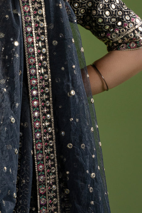 3-PC Embroidered Raw-Silk Suit by Charizma