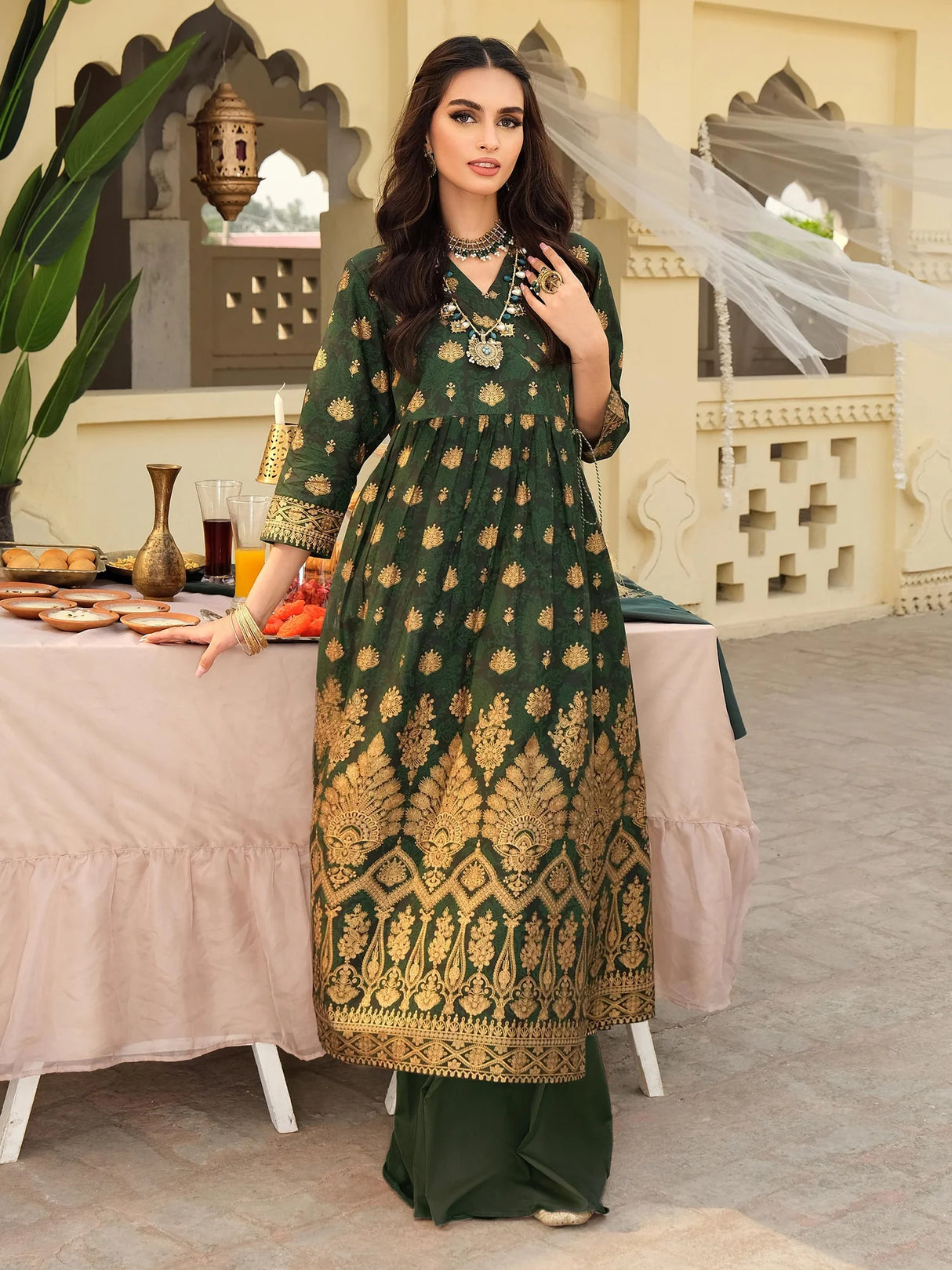LimeLight Lawn Frock- Paste Print