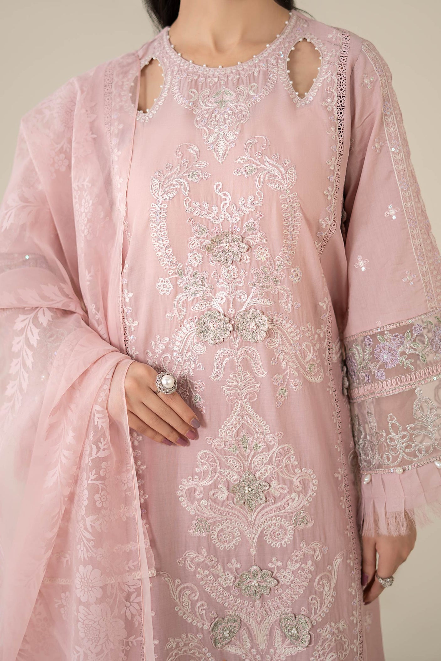 Maria. B. Embroidered Lawn Suit
