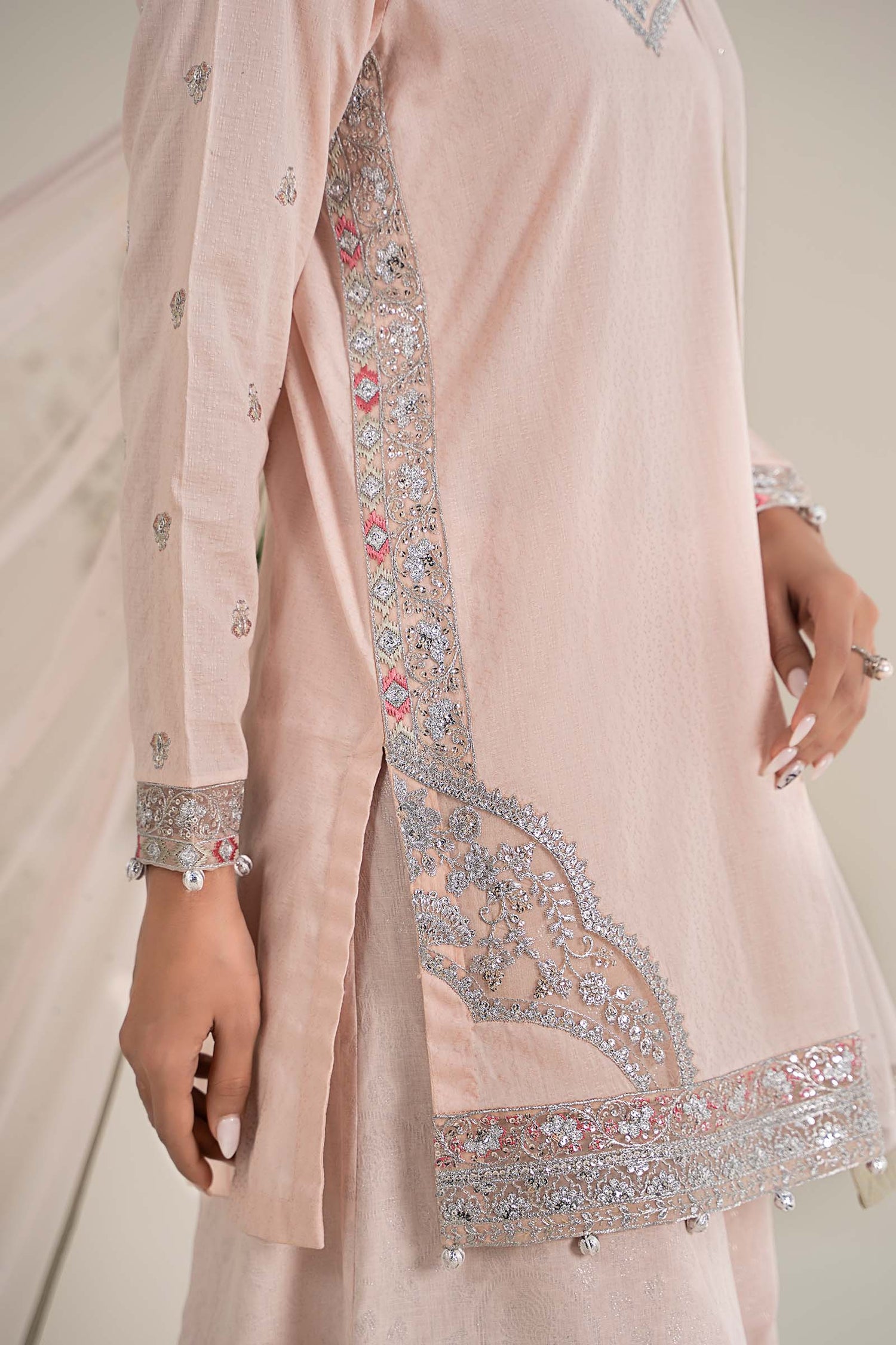 Maria. B. Embroidered Dobby Lawn Suit