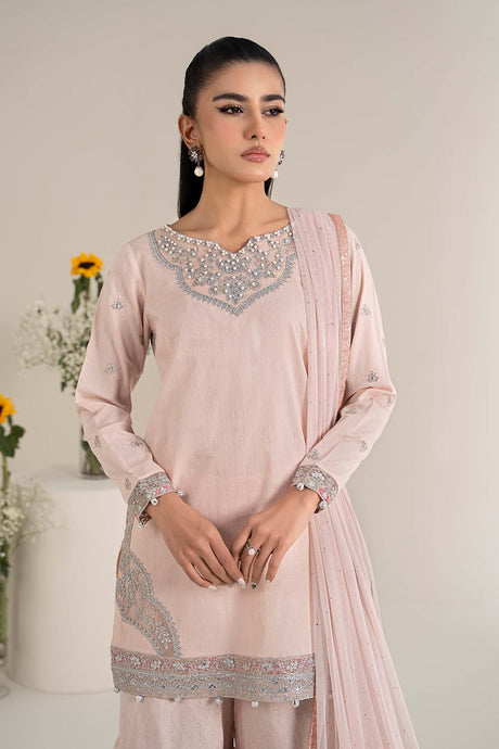 Maria. B. Embroidered Dobby Lawn Suit