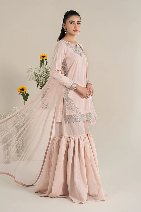 Maria. B. Embroidered Dobby Lawn Suit