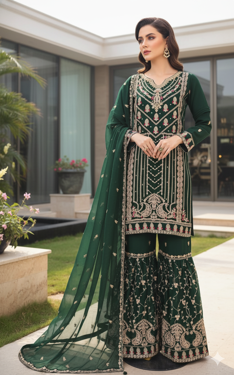 Pakistani Embroidered Party wear Ready To Ship