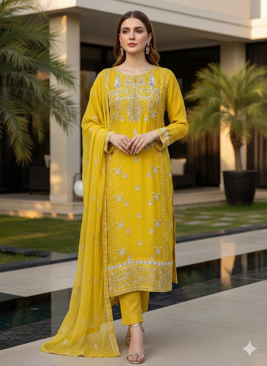 2pc Embroidered Kurti Collection Ready To Ship