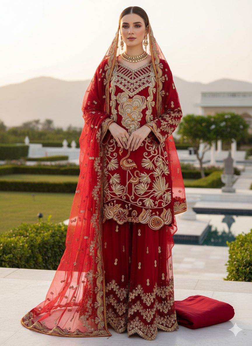 Pakistani Embroidered Party wear  Ready To Ship