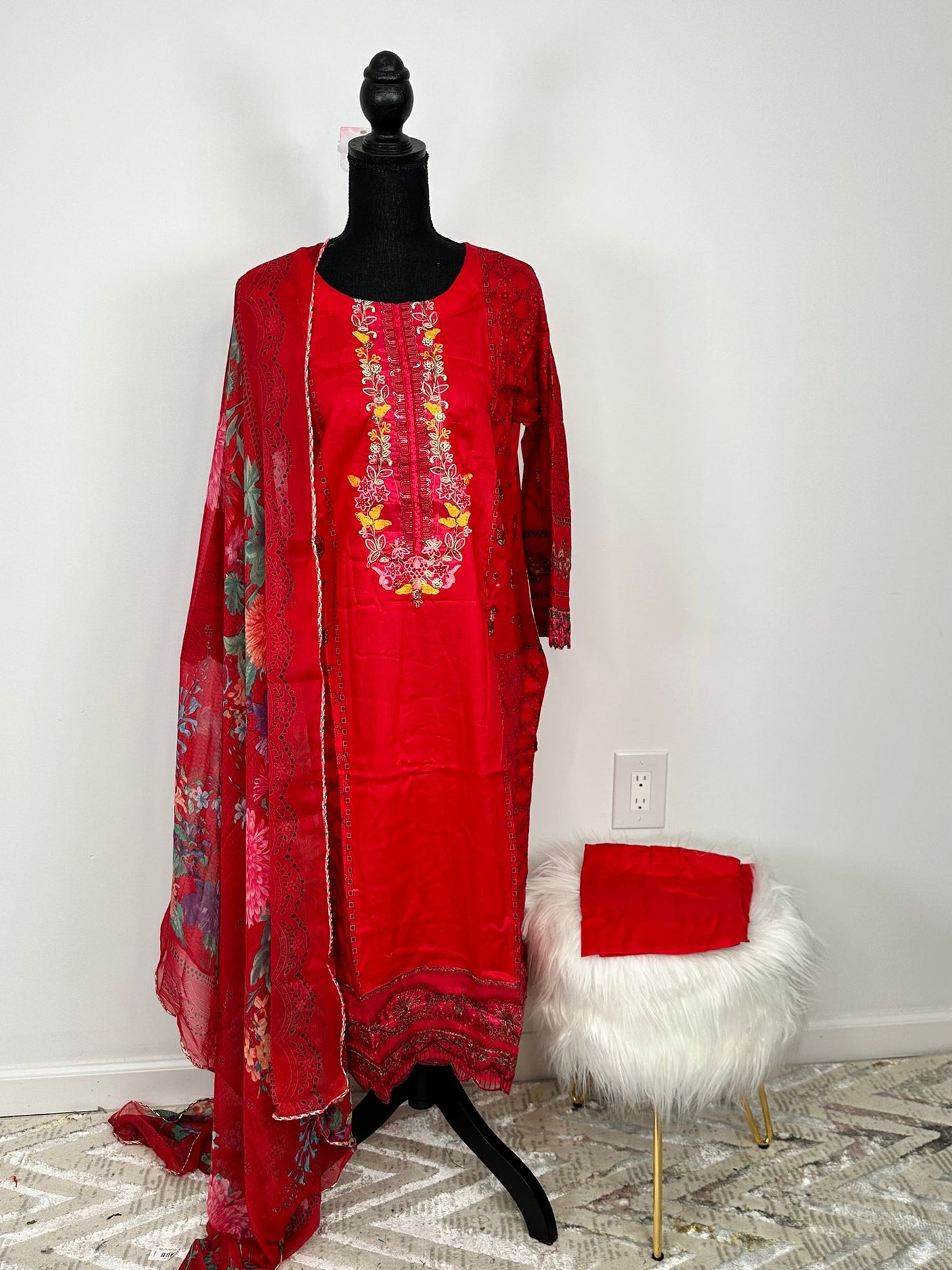 Pakistani Embroidered lawn ready to ship