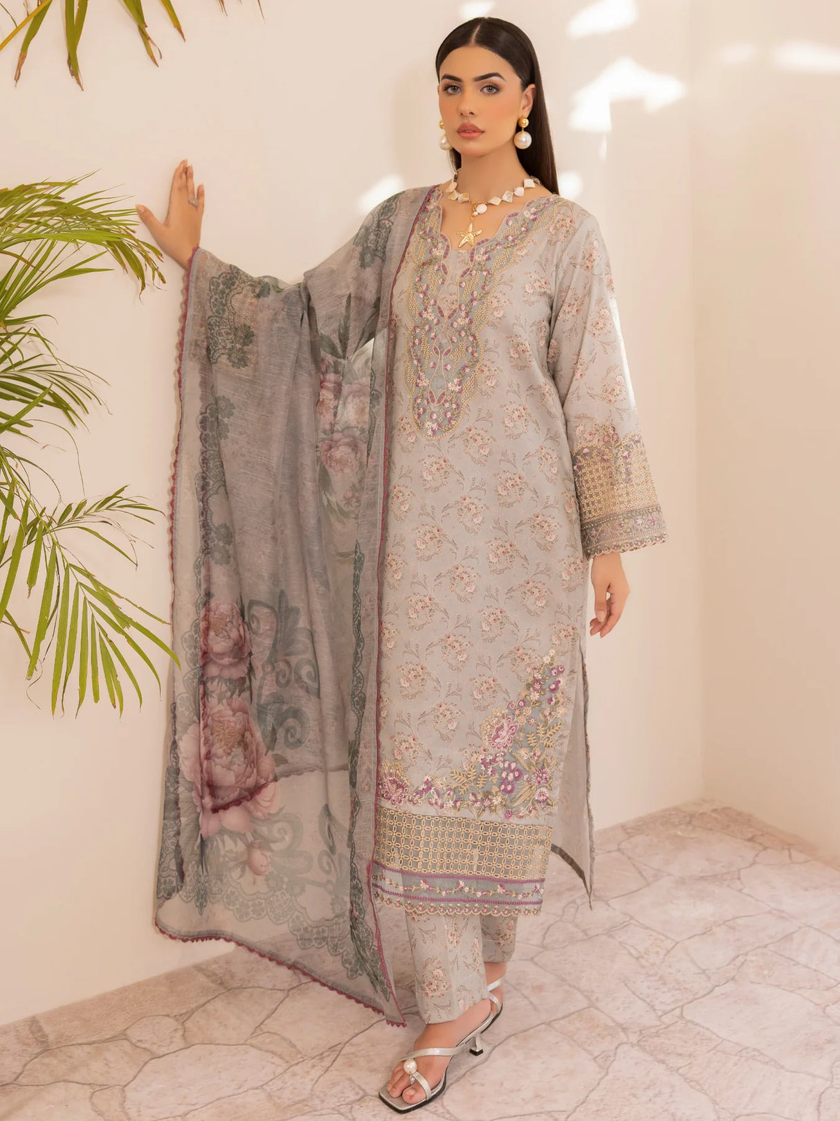 Mohagni Luxury  Embroidered Lawn