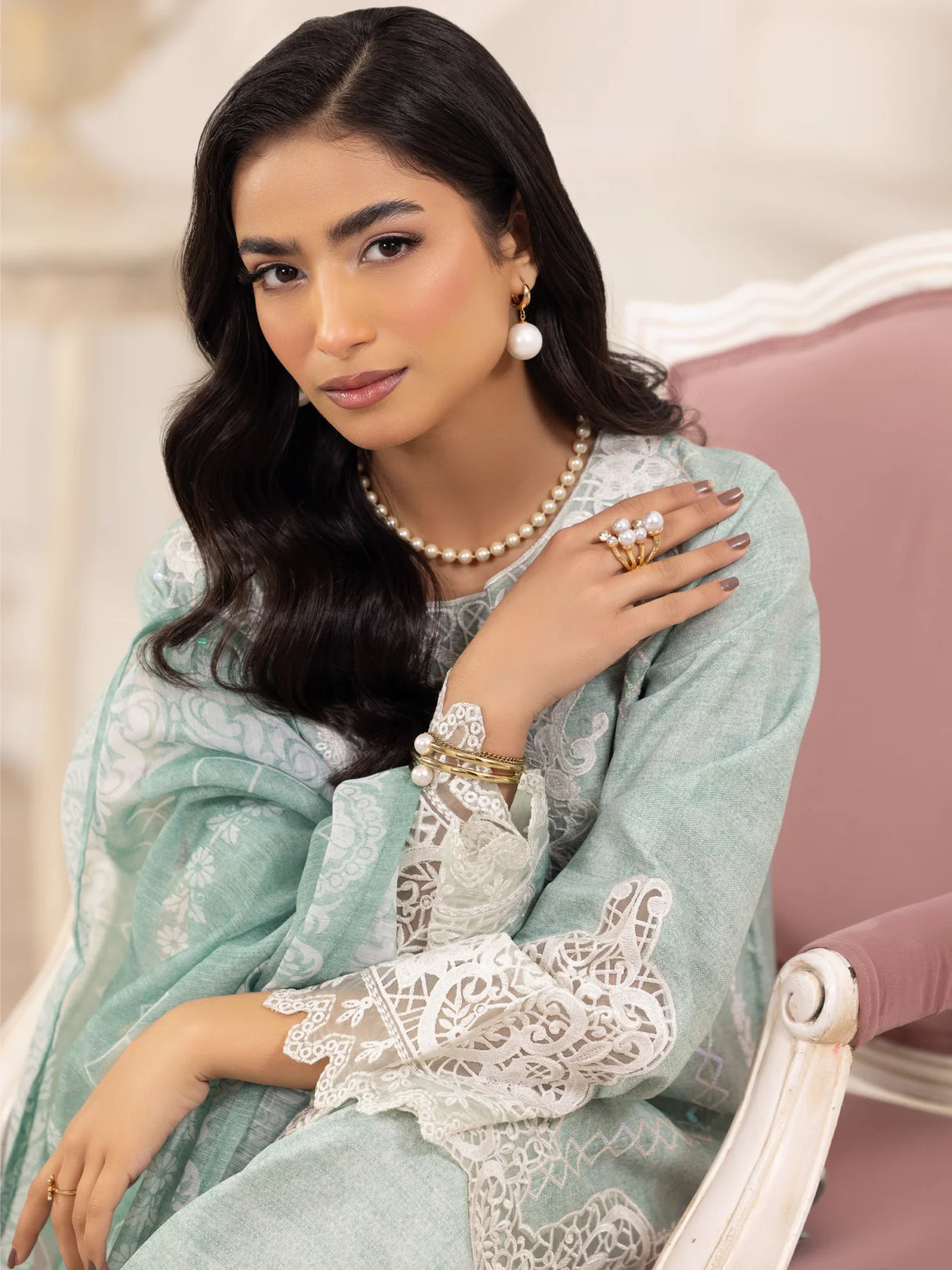 Mohagni Luxury  Embroidered Lawn