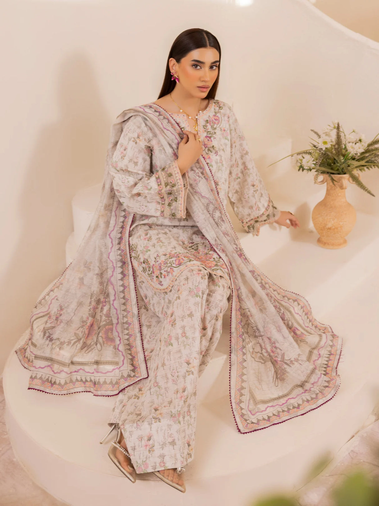 Mohagni Luxury  Embroidered Lawn