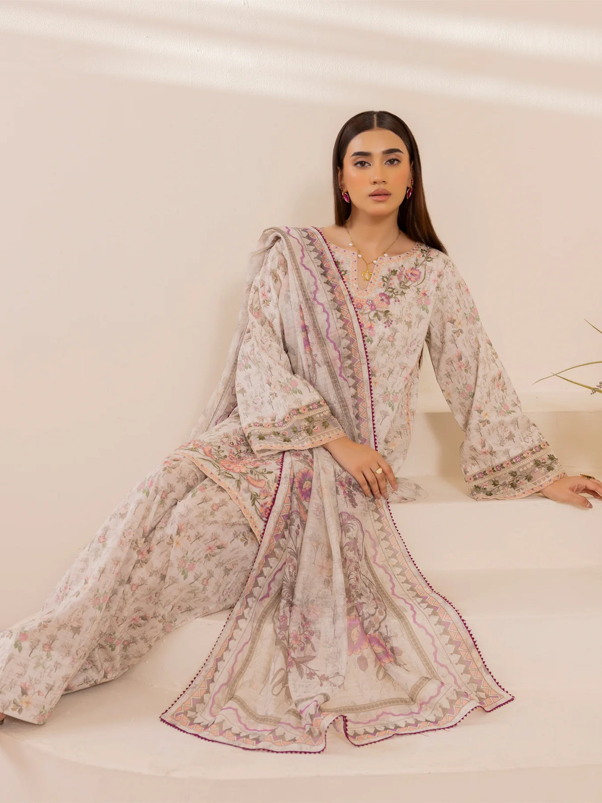 Mohagni Luxury  Embroidered Lawn