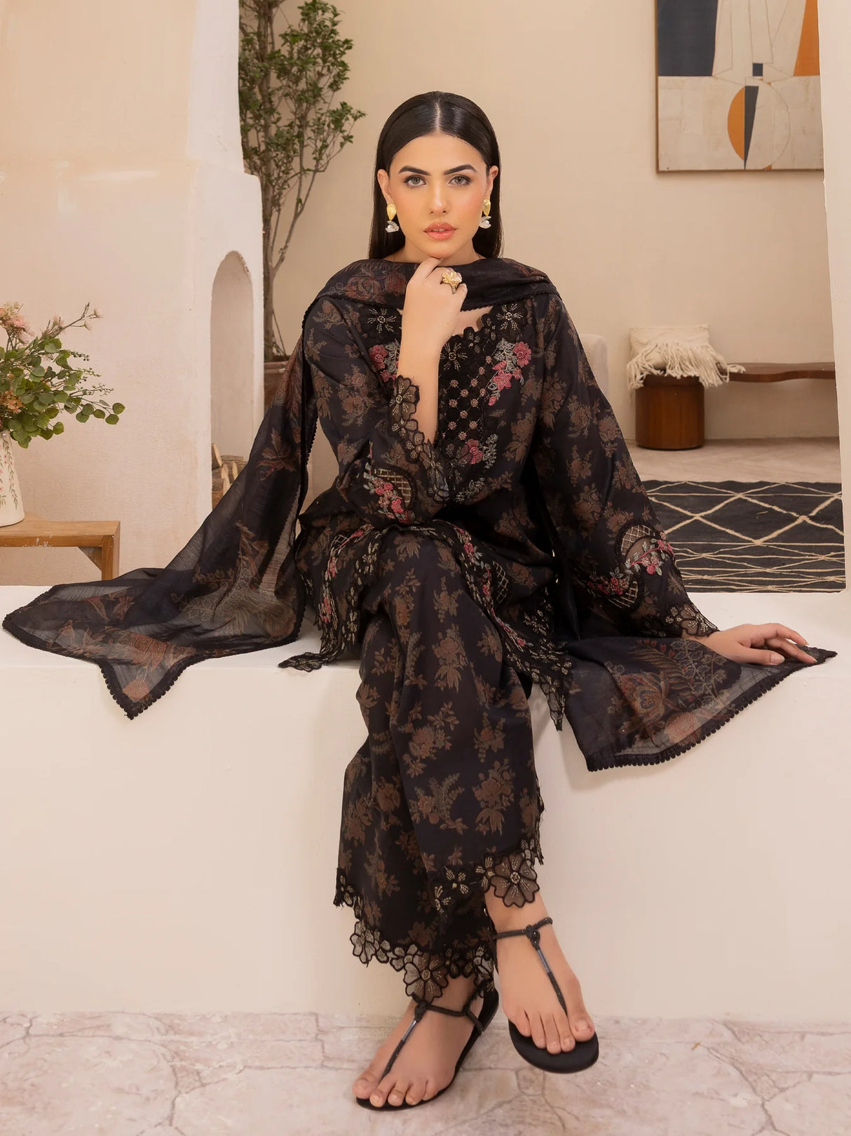 Mohagni Luxury  Embroidered Lawn