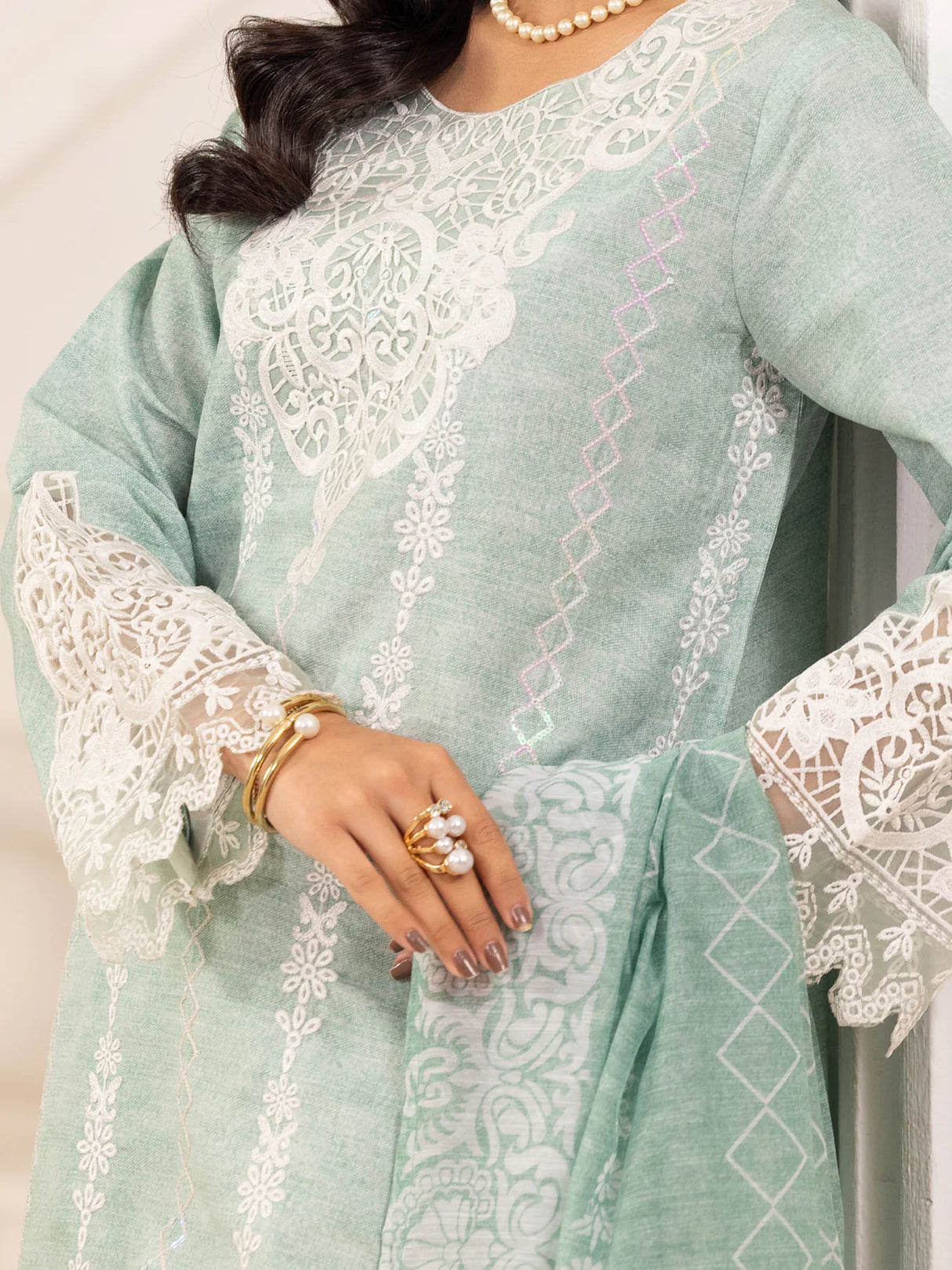 Mohagni Luxury  Embroidered Lawn