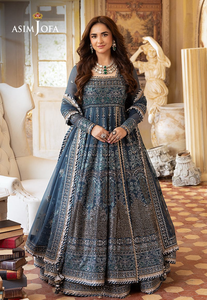asim jofa formal dresses A.F ZARI SITARA EMBROIDERED CHIFFON DRESS – GoodLuck Collections