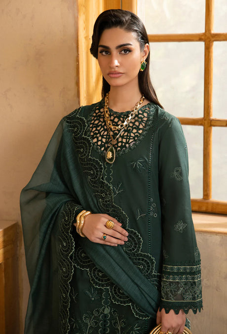 Qalamkar luxury embroidered lawn