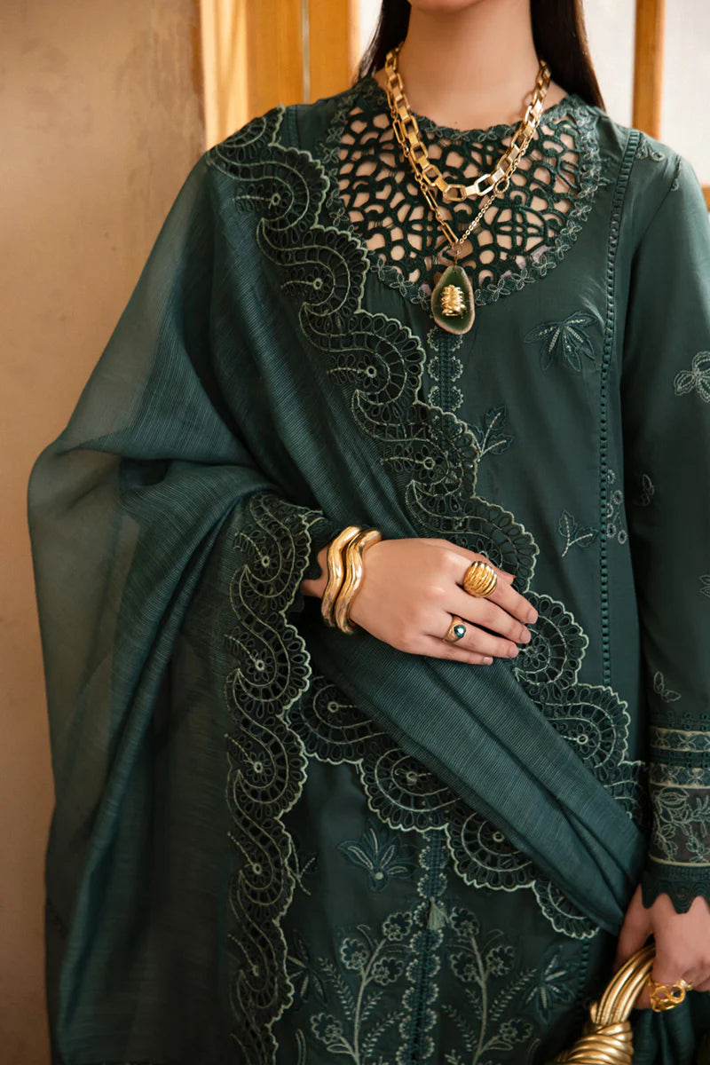 Qalamkar luxury embroidered lawn