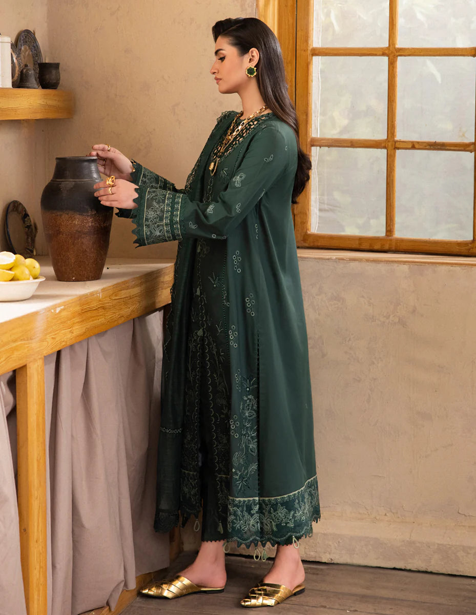 Qalamkar luxury embroidered lawn