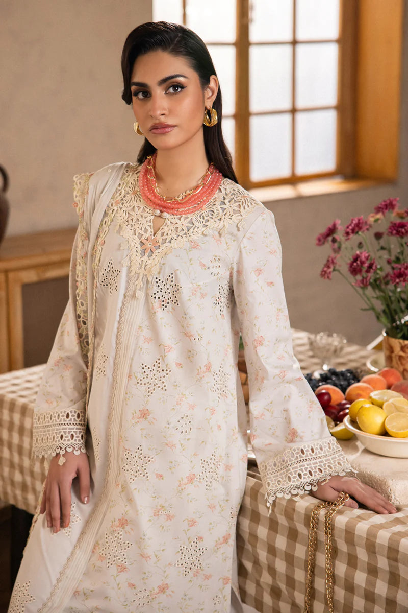 Qalamkar luxury embroidered lawn