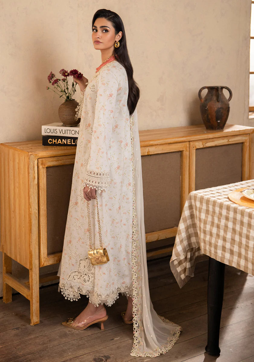 Qalamkar luxury embroidered lawn