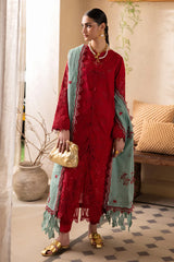 Qalamkar luxury embroidered lawn