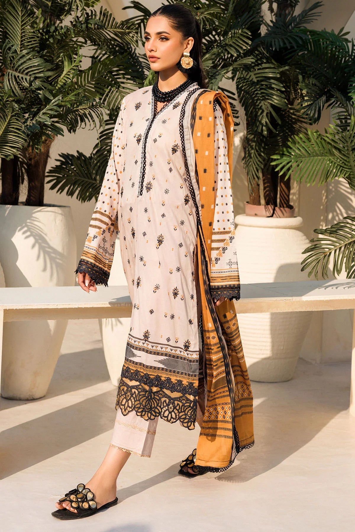Motifz Embroidered Lawn Suit