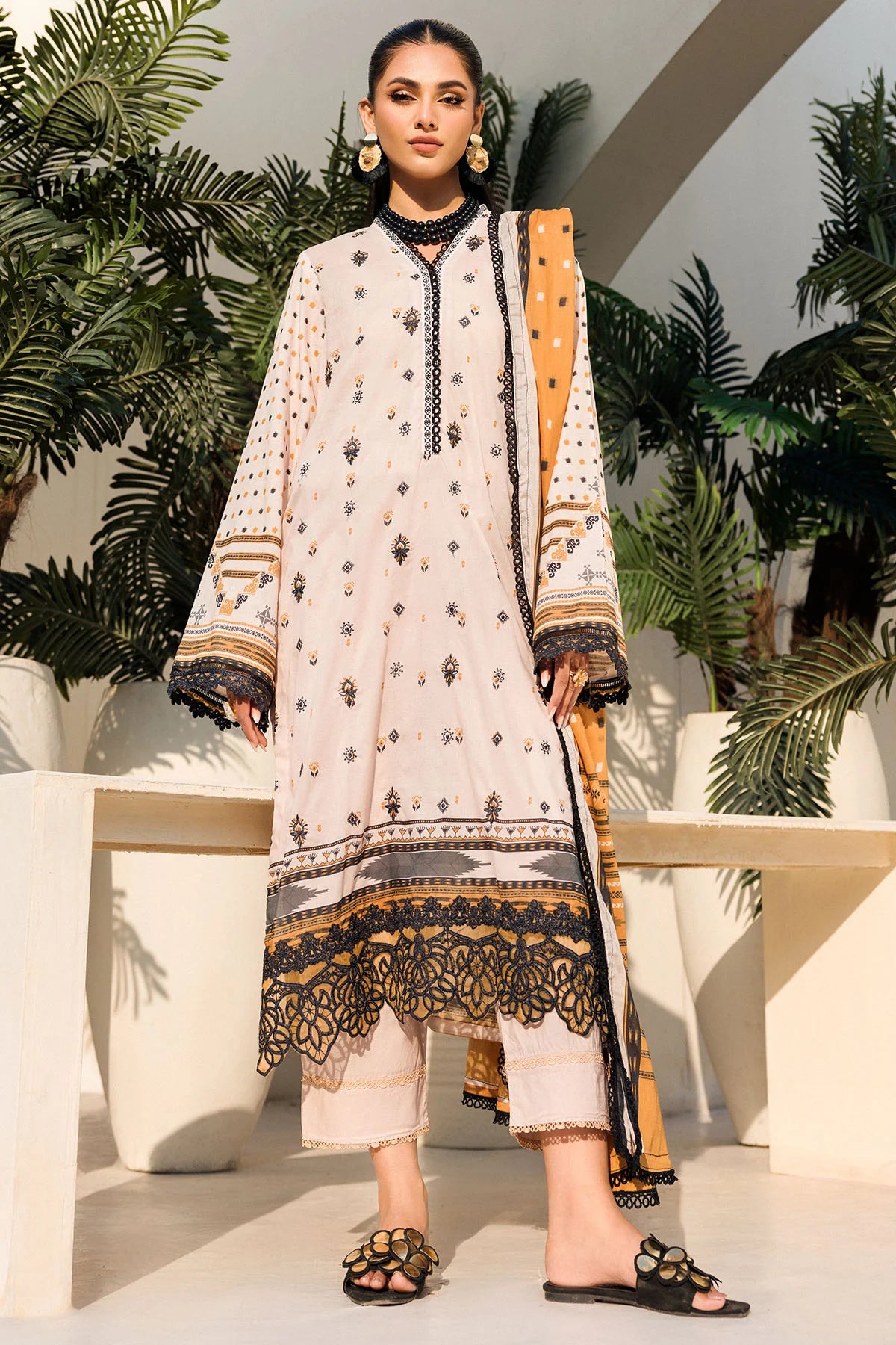 Motifz Embroidered Lawn Suit