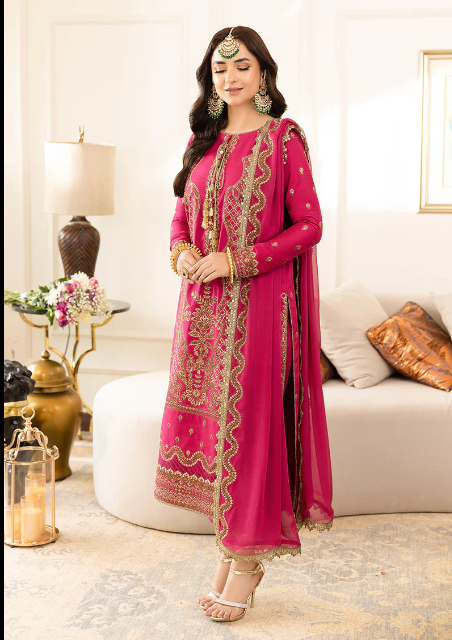 Asim Jofa embroidered Silk suit