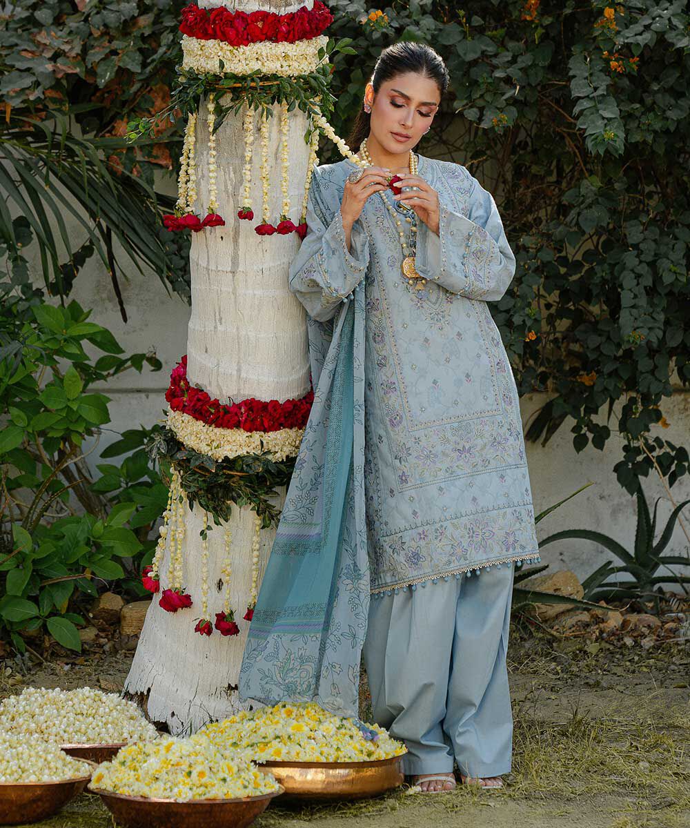 Sapphire Embroidered Lawn