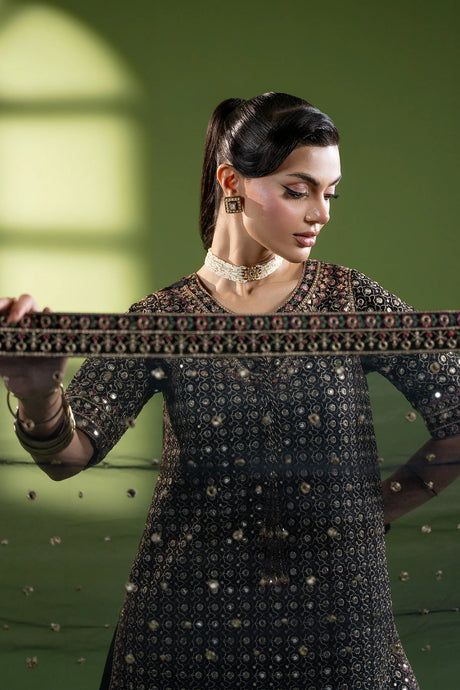 3-PC Embroidered Raw-Silk Suit by Charizma