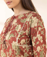 2 Piece - Embroidered Cotton Jacquard Suit