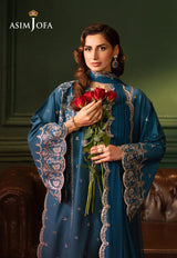 Asim Jofa embroidered Silk suit