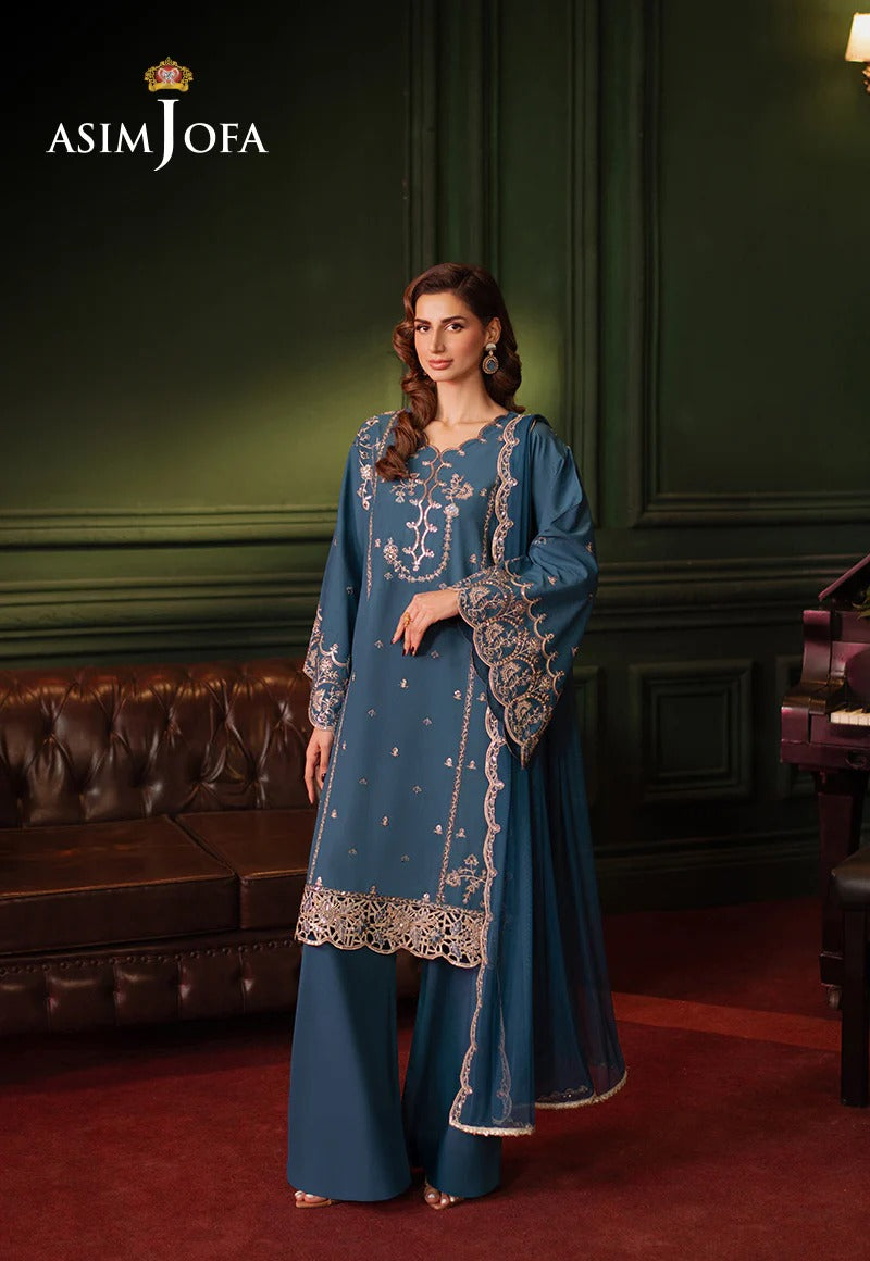 Asim Jofa embroidered Silk suit