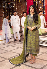 Asim Jofa embroidered Silk suit