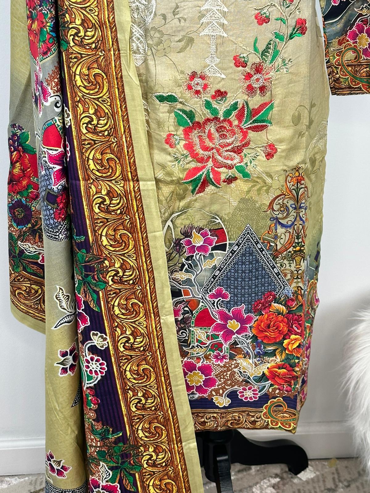 Pakistani Embroidered Lawn ready to ship