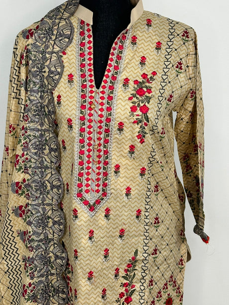 Original Bin Saeed   lawn embroidered cotton dupatta Collection