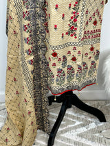 Original Bin Saeed   lawn embroidered cotton dupatta Collection