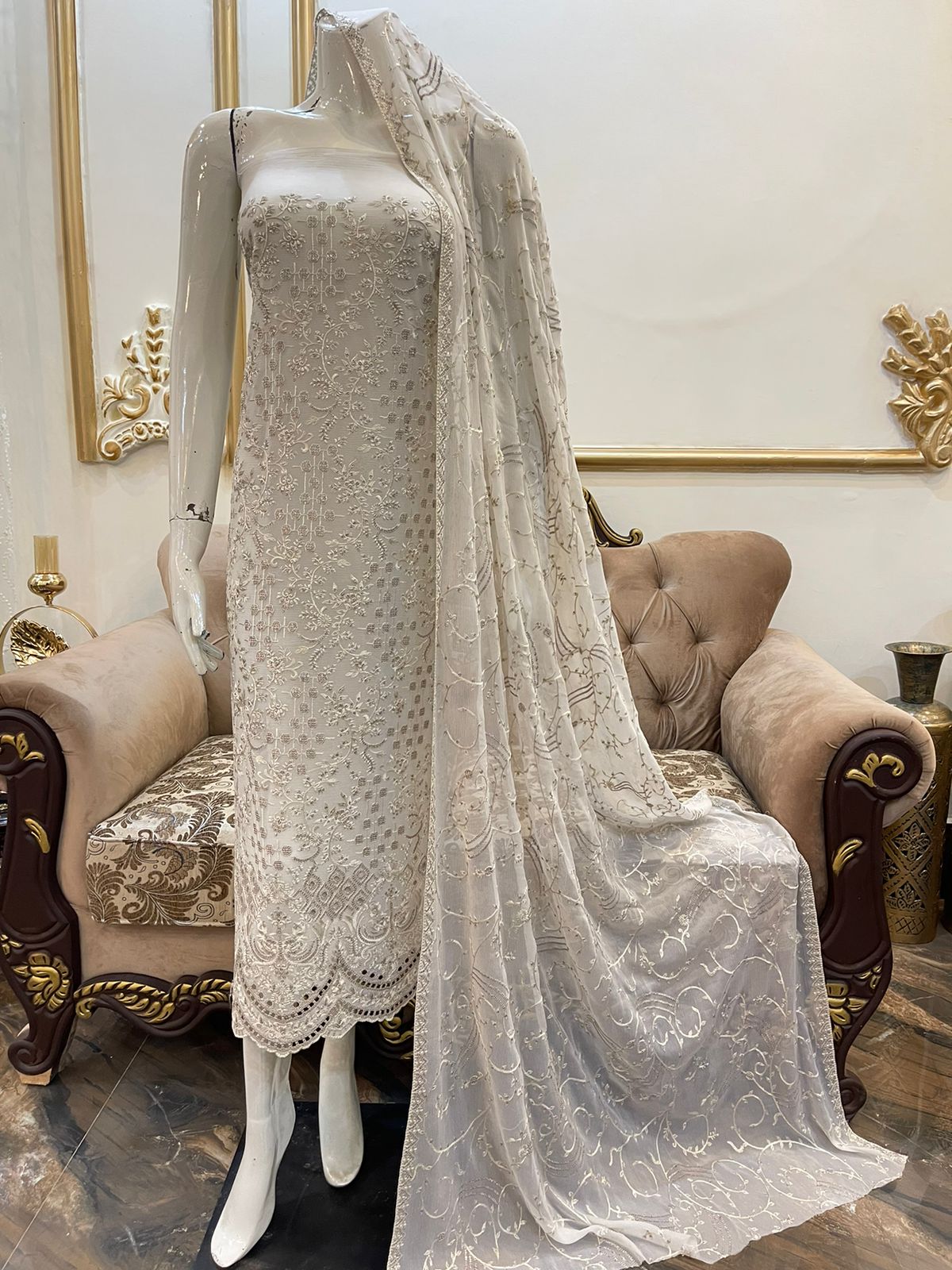 New Pure Chiffon Bareeze Ready To Ship