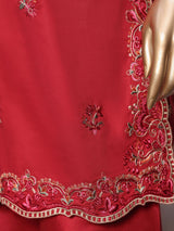 Eclair By Sadabahar Vol-3 Red - hem detail