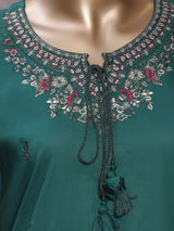Eclair By Sadabahar Vol-3 Teal Green - neckline