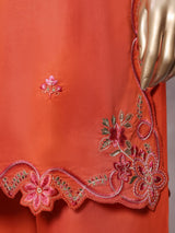Eclair By Sadabahar Vol-3 Orange - hem detail
