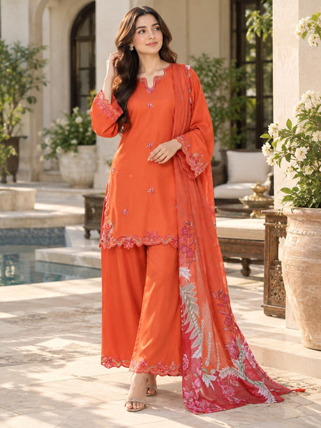 Eclair By Sadabahar Vol-3 Orange - model look